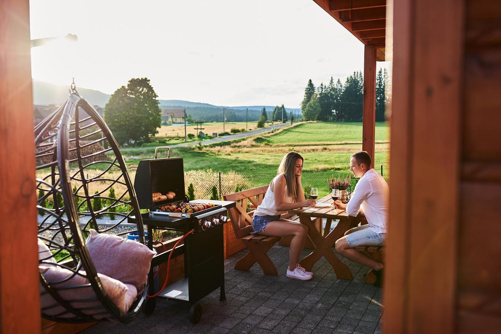 Osada Orlica Klimatyczne Domki Z Widokiem Na Gory I Termalnym Spa Sauna Jacuzzi 4 Km Od Zieleniec Ski Arena Лясувка Екстер'єр фото