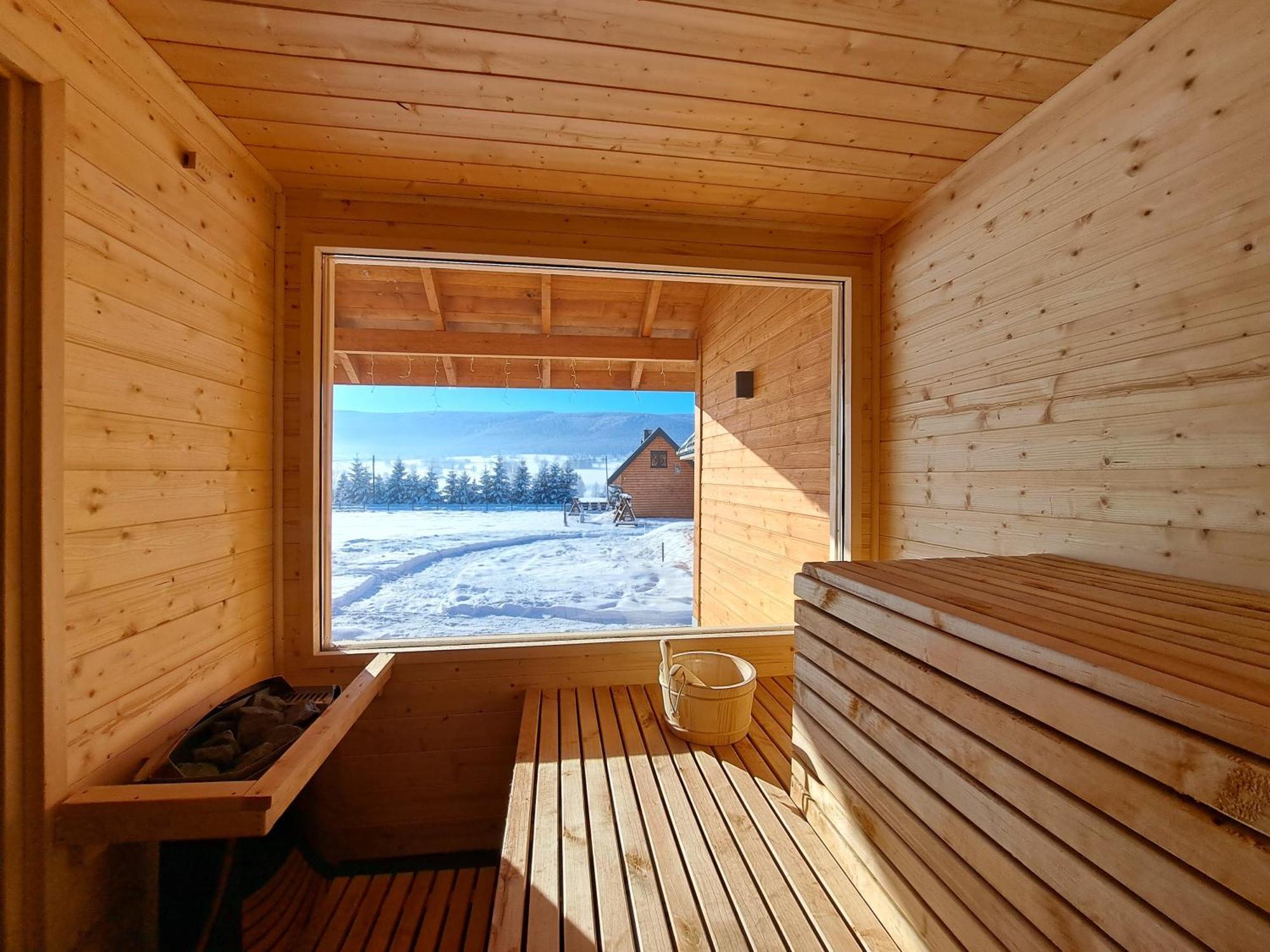Osada Orlica Klimatyczne Domki Z Widokiem Na Gory I Termalnym Spa Sauna Jacuzzi 4 Km Od Zieleniec Ski Arena Лясувка Екстер'єр фото